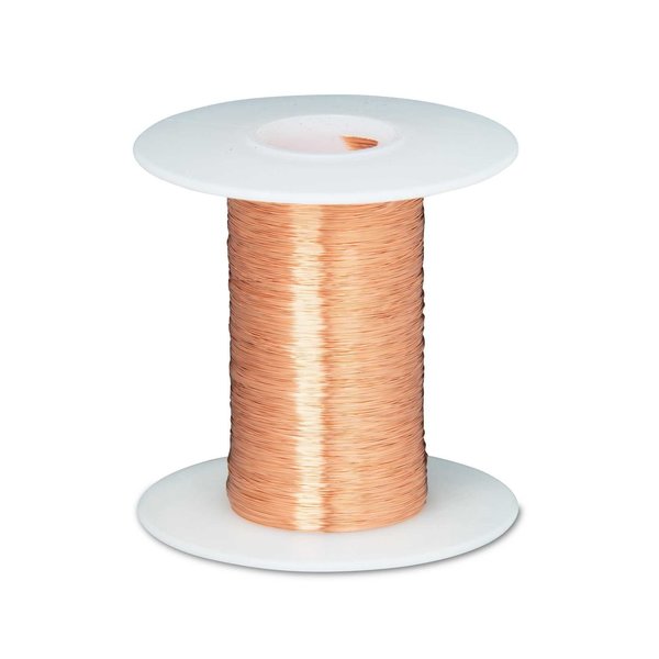 Remington Industries Bare Copper Wire, Buss Wire, 34 AWG, 25FT Length, 0.0063in. Diameter, Natural 34BCW25